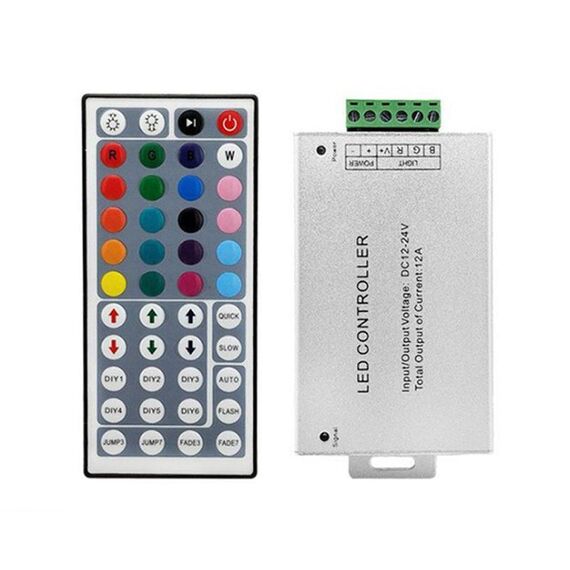Controller di luci a striscia LED colorate in alluminio IR da 44 tasti