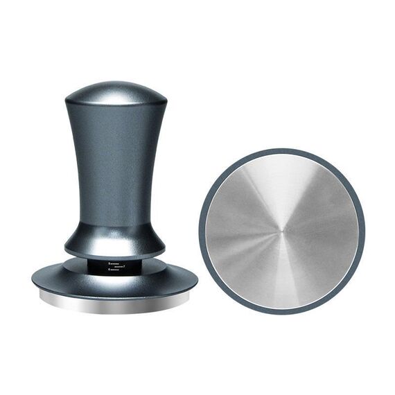 Scala orizzontale costante pressione macinacaffè allungamento polvere pressa martello, stile: argento blu fondo piatto (51 mm)