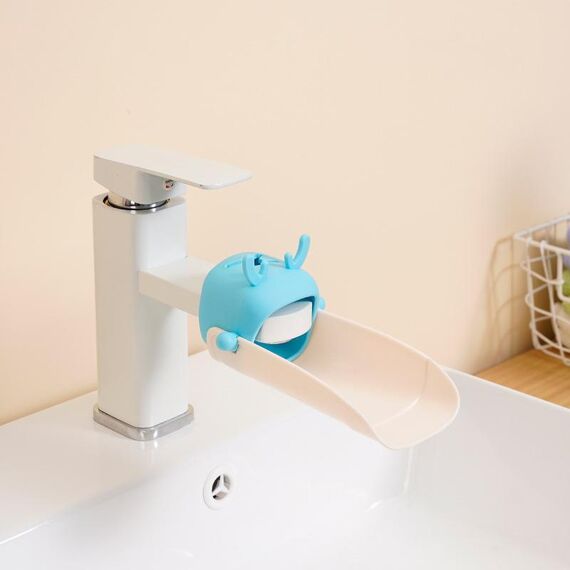 Cartoon Little Deer Kids Faucet Extender Strumento di deviazione del rubinetto antispruzzo per uso domestico (blu)