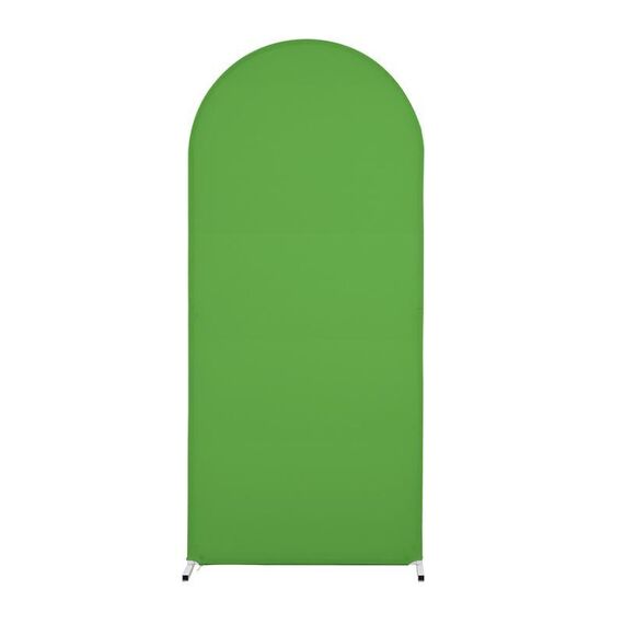 Copertura in tessuto ad arco 180x80cm, a forma di U, in spandex elasticizzato, decorazione per sfondo di feste di compleanno e matrimonio (verde)