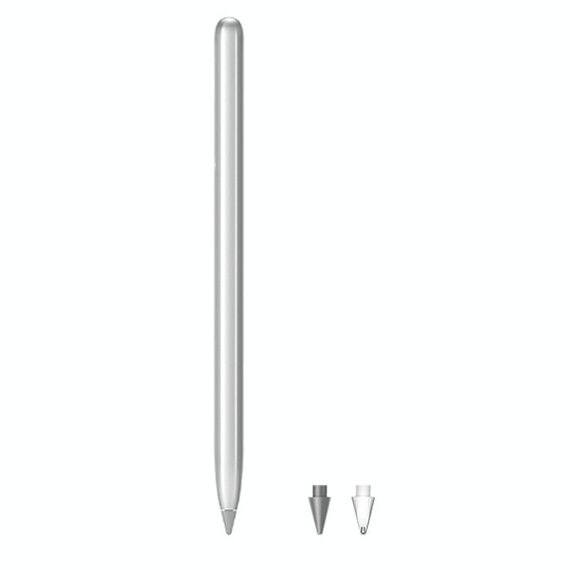 Penna stilo originale Huawei M-Pencil 160 mm + caricatore + 4 pennini di ricambio per Huawei MatePad Pro / MatePad (argento)