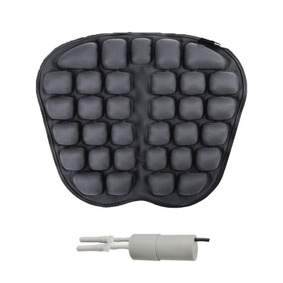 IN-SC003 Cuscino del sedile traspirante per airbag gonfiabile per ufficio auto, stile: Gonfiabile elettrico ad acqua a doppio uso (nero)