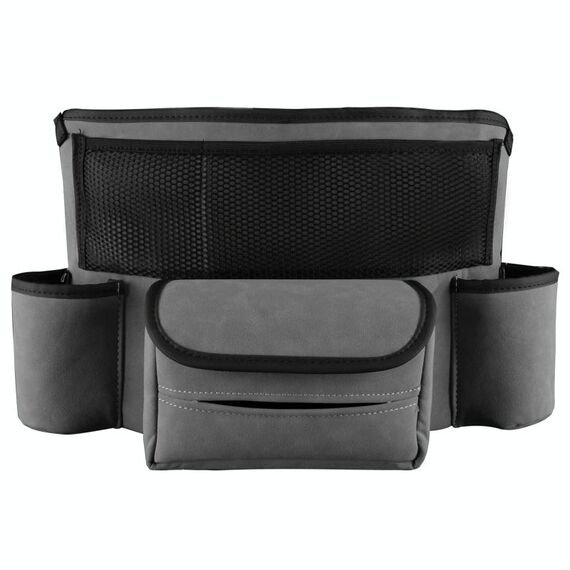 Borsa da appendere per console centrale per auto Borsa portaoggetti in pelle di montone (grigio)