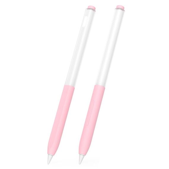 Per vivo Pencil 2S / iQOO Air 2S 2 pezzi/set trasparente Jelly Series penna stilo custodia protettiva in silicone (rosa ciliegia)