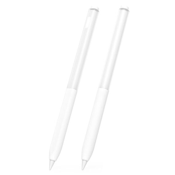 Per vivo Pencil 2S / iQOO Air 2S 2 pezzi/set trasparente Jelly Series penna stilo custodia protettiva in silicone (bianco)
