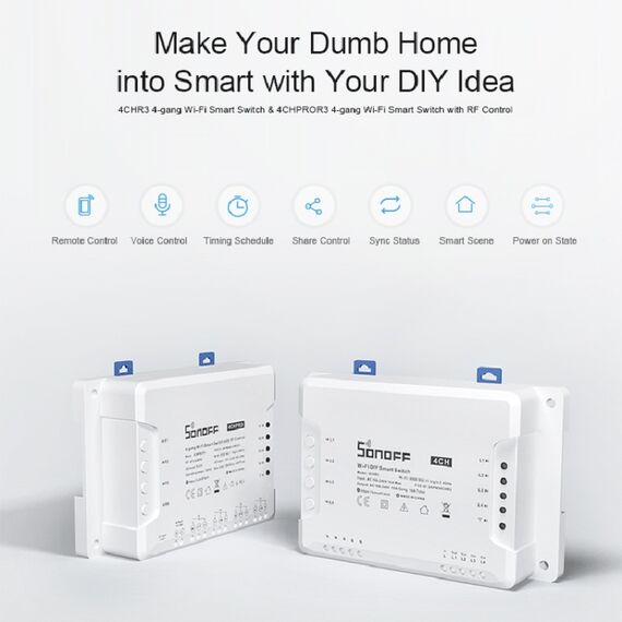 Interruttore Sonoff per smart home del telefono cellulare controller a quattro vie EDA009378 6922775916419