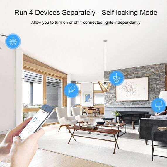 Interruttore Sonoff per smart home del telefono cellulare controller a quattro vie EDA009378 6922775916419