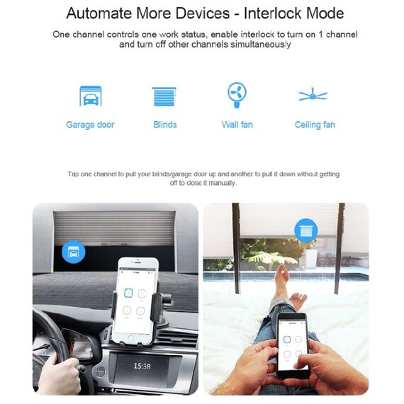 Interruttore Sonoff per smart home del telefono cellulare controller a quattro vie EDA009378 6922775916419