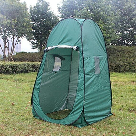 Aotu AT6516 Tenda da bagno con cambio di vestiti con finestra, dimensioni: 195x150x150cm (verde)