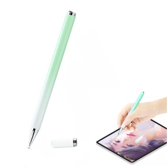 AT-28 Penna capacitiva passiva a colori Macarone Stilo touch screen per telefono cellulare (verde)
