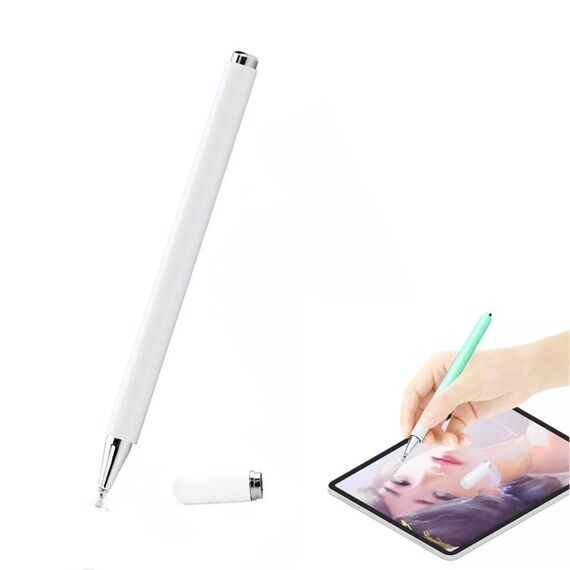 AT-28 Penna capacitiva passiva a colori Macarone Stilo touch screen per telefono cellulare (bianco)