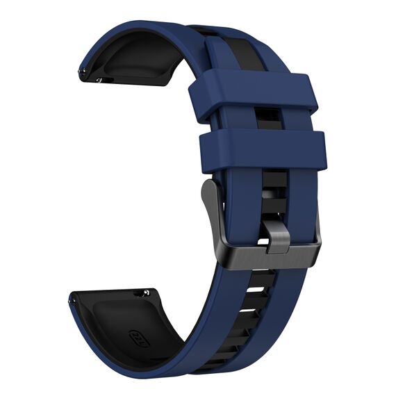 Cinturino sportivo in silicone bicolore per Garmin Vivoactive 5 20mm blue e nero SYA002640301M 6922223872899