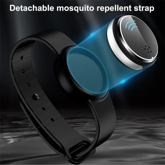 Bracciale elettronico repellente per zanzare a ultrasuoni Nero e Viola SYA00494302B 6922354111055