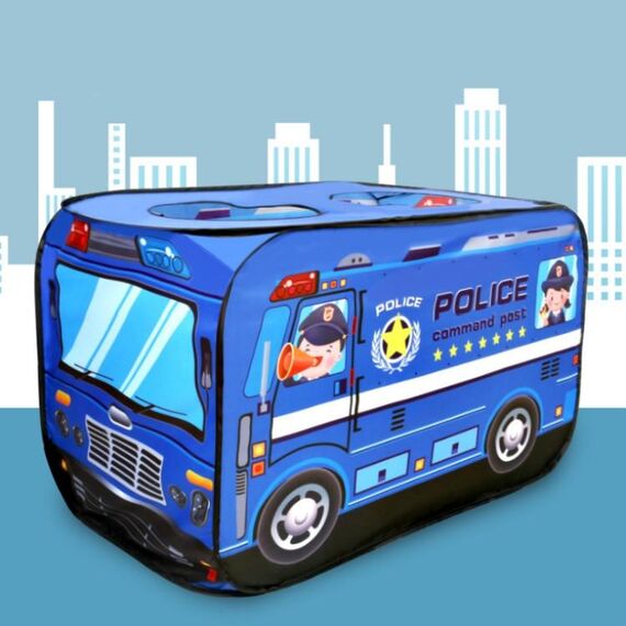 Giocattolo per bambini Tenda Stoffa Camion dei pompieri Macchina della polizia Scuolabus Gioco Casa (macchina della polizia)