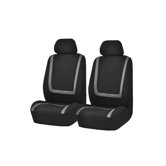 Coprisedile universale per auto Tessuto in poliestere Coprisedili per auto Coprisedili per auto Coprisedili per veicoli Accessori interni Set 4 pezzi Grigio