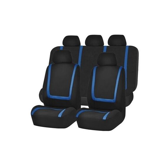 Coprisedile universale per auto Tessuto in poliestere Coprisedili per auto Coprisedili per auto Coprisedili per veicoli Accessori interni 9 pezzi Set Blu