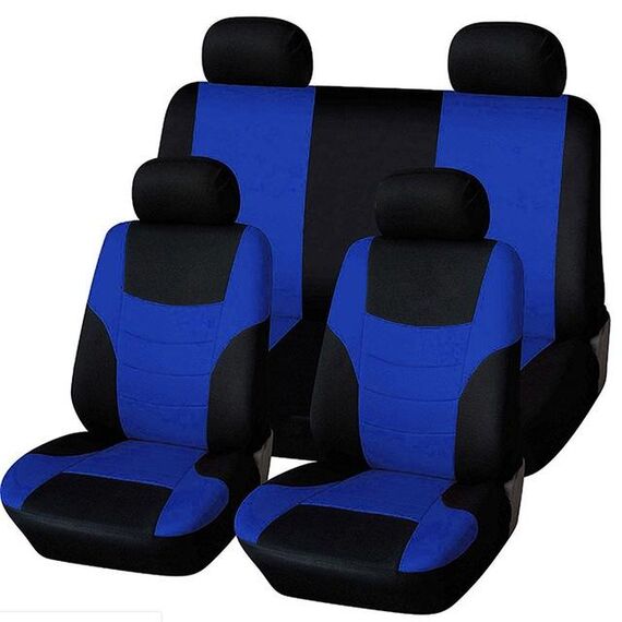 Coprisedili per auto universali Cuciture per personalità Sedie per autoveicoli Coprisedili per auto in tessuto (blu)