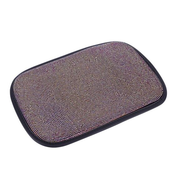 Cuscino per scatola bracciolo diamante per auto Decorazioni per auto personalizzate Sporcizia e antiscivolo (diamante colorato nero)