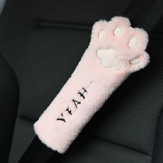 Automobile Peluche Testa Cuscino Cat Claw Car Collo Cuscino Car Automobile Femminile Forniture decorative, Colore: Pink Spalla