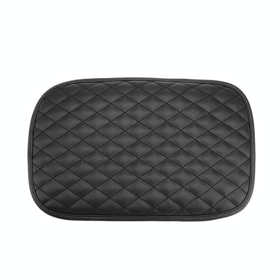 Tappetino antiscivolo per braccioli centrali universali per auto in pelle (nero)