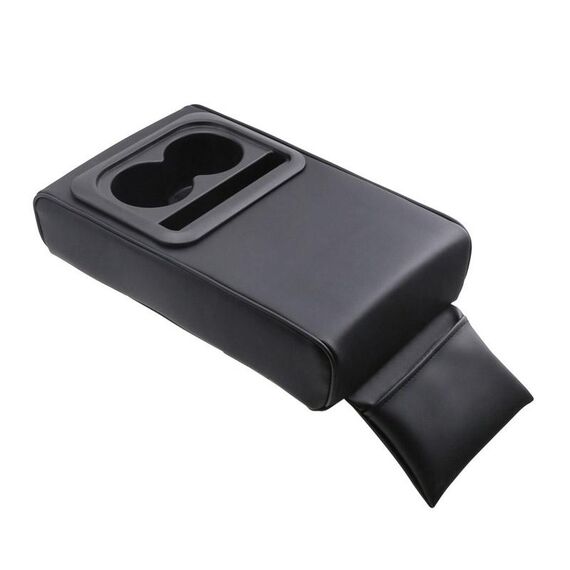Scatola del bracciolo dell'automobile Aumento del supporto con il supporto della tazza dell'acqua del sedile posteriore (nero)
