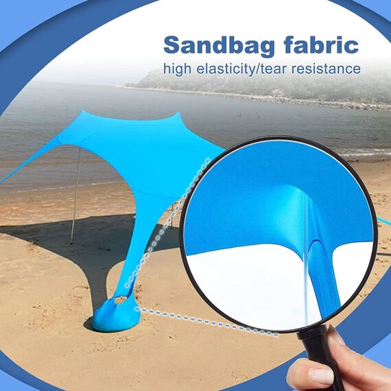 Tenda da campeggio e spiaggia dimensioni 210x160x150 cm blu cielo TBD0602354701A 6922621342247