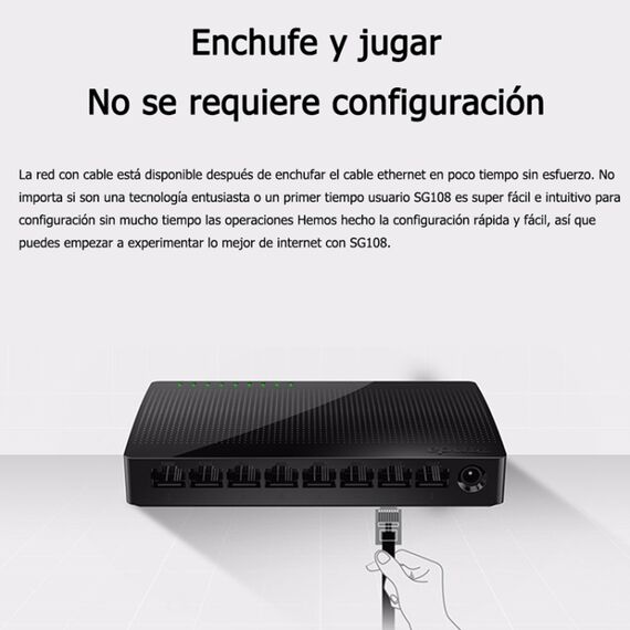 Switch di rete Tenda SG108 desktop 100/1000M Switch Gigabit da tavolo a 8 TBD0603983701A 6922538848790