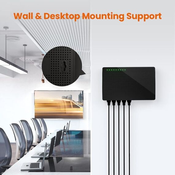 Switch di rete Tenda SG108 desktop 100/1000M Switch Gigabit da tavolo a 8 TBD0603983701A 6922538848790