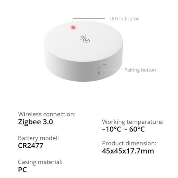 Sonoff SNZB-02P Sensore Smart di Temperatura e Umidità Zigbee 3.0 TBD0605078201Sonoff SNZB-02P Sensore Smart di Temperatura e Umidità Zigbee 3.0 TBD0605078201