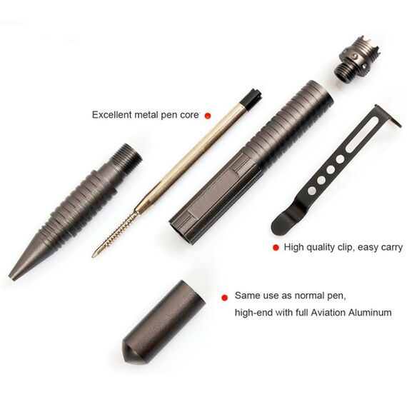 Penna strumento per autodifesa personale multifunzione portatile nero TBD069513301A 6922971910328