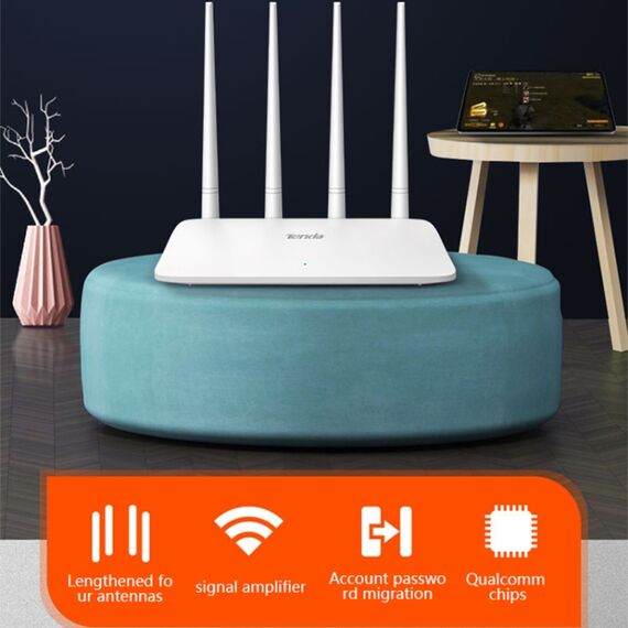 Router wireless N300 Tenda F6 300Mbps 4 antenne esterne 5dBi WR2594 6922543413380