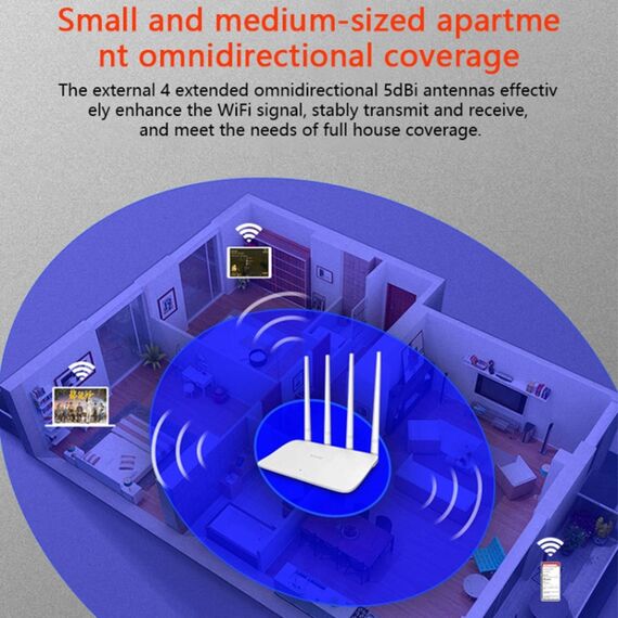 Router wireless N300 Tenda F6 300Mbps 4 antenne esterne 5dBi WR2594 6922543413380