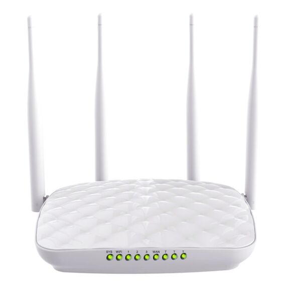 Router WiFi Tenda FH456 Wireless 2.4GHz 300Mbps con antenne esterne 4 * 5dBi (bianco) WR0053W 6922221998147Router WiFi Tenda FH456 Wireless 2.4GHz 300Mbps con antenne esterne 4 * 5dBi (bianco) WR0053W 6922221998147