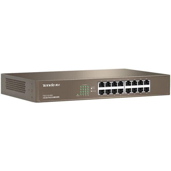 Switch Gigabit Ethernet Tenda TEG1016D 16 porte con protezione fulmini 6KV PC2597 6922375596039