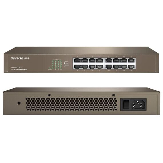 Switch Gigabit Ethernet Tenda TEG1016D 16 porte con protezione fulmini 6KV PC2597 6922375596039