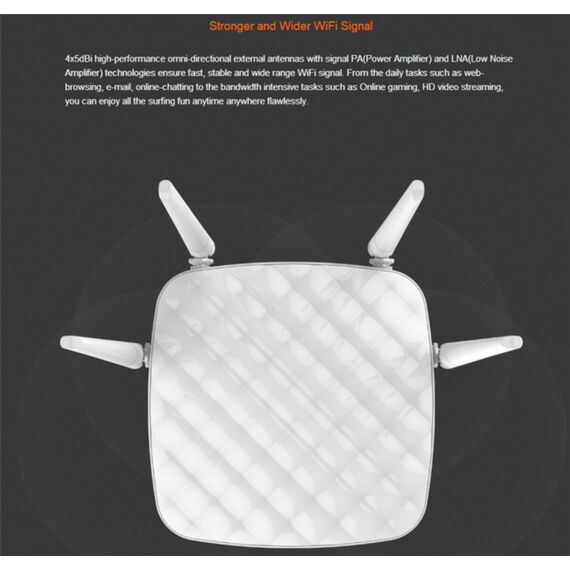 Router WiFi Tenda FH456 Wireless 2.4GHz 300Mbps con antenne esterne 4 * 5dBi (bianco) WR0053W 6922221998147
