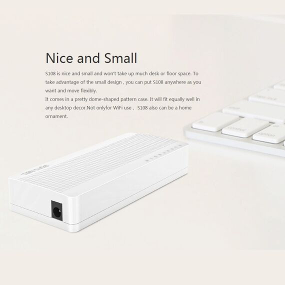 Switch di rete Fast Ethernet LAN HUB Tenda S108 8 porte 10 / 100Mbps PC5593 6922447176329