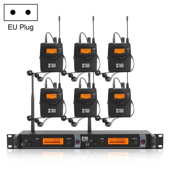 XTUGA IEM1200 – Sistema In-Ear Monitor Wireless UHF con 6 Bodypack CA8835EU 6922313805087