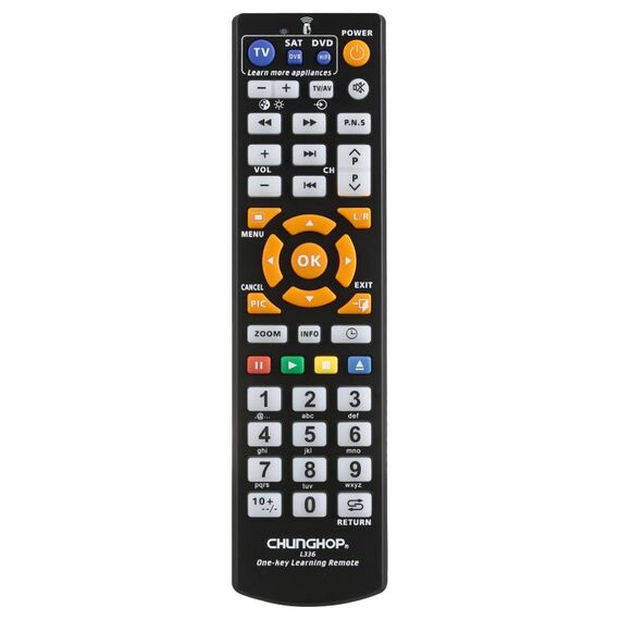 ChunghoP L336 Universale Smart Learning Controller remoto per TV / CBL / DVD (nero)