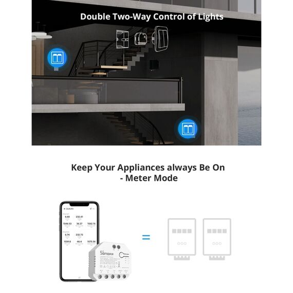 DualR3 Dual Ways Control WiFi Smart Module Smart Switch SONOFF EDA0023660 6922029027929