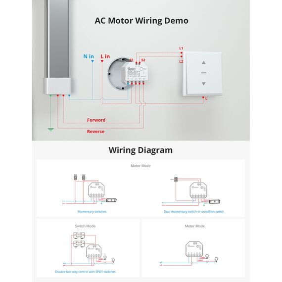 DualR3 Dual Ways Control WiFi Smart Module Smart Switch SONOFF EDA0023660 6922029027929