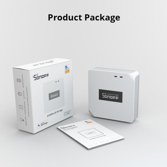 RF Ponte R2 433MHz Wifi Smart Home Security Sonoff comando a distanza bianco EDA002435001A 6922517294278