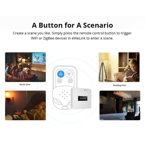 RF Ponte R2 433MHz Wifi Smart Home Security Sonoff comando a distanza bianco EDA002435001A 6922517294278