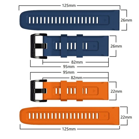 Cinturino per orologio Garmin Instinct 2 Solar Sport in silicone rosa EDA004963601D 6922650680411