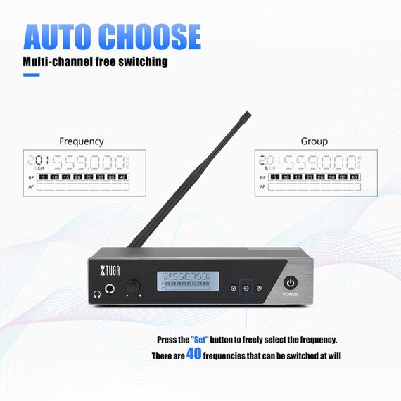 XTUGA IEM1100 – Sistema Wireless In-Ear Monitor con 1 Bodypack EDA005176401B 6922790774573