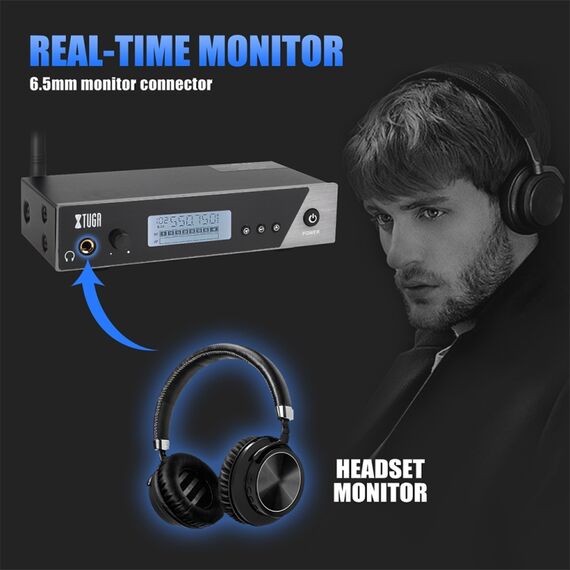 XTUGA IEM1100 – Sistema Wireless In-Ear Monitor con 1 Bodypack EDA005176401B 6922790774573