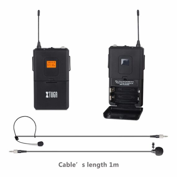 XTUGA A400-HB – Sistema Microfonico Wireless UHF a 4 Canali con 2 Palmari e 2 Cuffia EDA005201901B 6922357434909