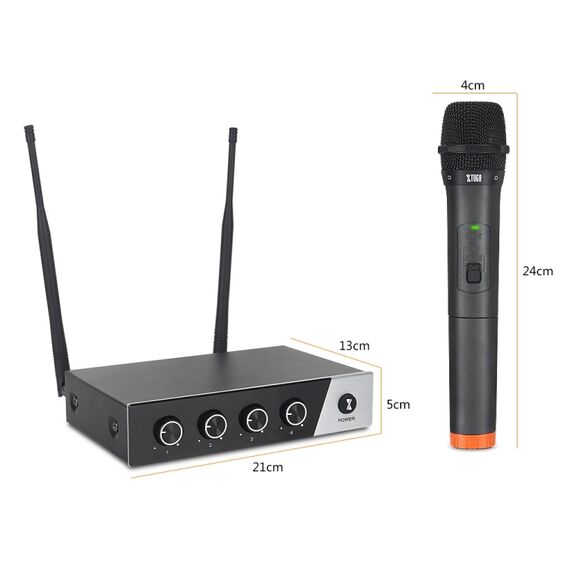 XTUGA S400 – Sistema Microfonico Wireless UHF a 4 Canali con 4 Microfoni Palmari  EDA005204901B 6922189124484