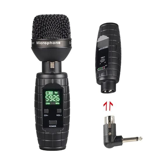 XTUGA U-95 – Sistema Wireless UHF XLR per Microfoni Dinamici e Chitarra (Trasmettitore + Ricevitore) EDA005205101 6922916307765
