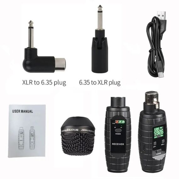 XTUGA U-95 – Sistema Wireless UHF XLR per Microfoni Dinamici e Chitarra (Trasmettitore + Ricevitore) EDA005205101 6922916307765
